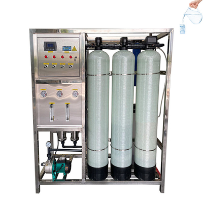 500LPH リバースオスモシス浄化 飲料水フィルター 化粧品 工場 ロシステム 2段階水処理機
