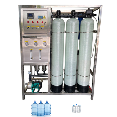 500LPH リバースオスモシス浄化 飲料水フィルター 化粧品 工場 ロシステム 2段階水処理機