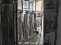 1 トン/H RO オールインワン カスタマイズ SS304 PVC ガラスボトル 2 つまたは3 つのフィルター